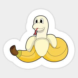 Snake with Banana Sticker